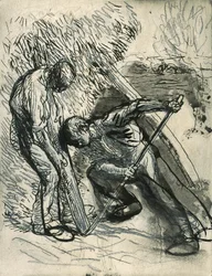 Propping the Rick, c.1900